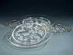 Detailabbildung: Satz von sechs Lalique-Glastellern