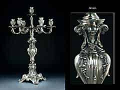 Detailabbildung: Große und schwere, italienische Silber-Girandole
