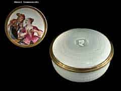 Detailabbildung: Runde Porzellan-Deckeldose wohl Doccia, um 1765