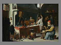 Detail images: Holländischer Maler des 18. Jhdts. in der Art von Teniers / Nachfolge