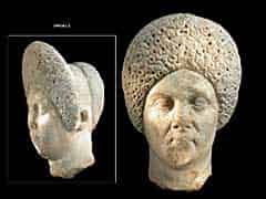 Detail images: Marmor-Portraitkopf einer römischen Dame