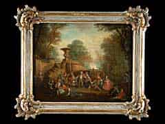 Detailabbildung: Französischer Maler des 18. Jhdts. in Art des Watteau de Lille