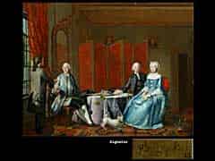 Detailabbildung: Philip van Dyk 1680 Amsterdam - 1753 Den Haag Schüler des Arnold Bohnen, späterer Hofmaler des Landgrafen Wilhelm des VIII. von Hessen, einer der gesuchtesten Portraitisten seiner Zeit 