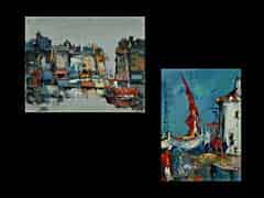 Detail images: Zwei Gemälde. Maler des 20. Jhdts.