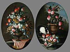 Detailabbildung: Paar italienische Blumenstilleben