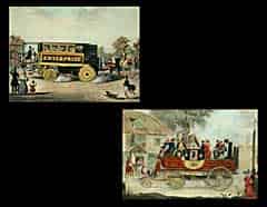 Detail images: Zwei Drucke über englische Dampf-Automobile