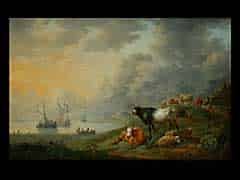 Detailabbildung: Jean Baptiste Tency Maler von Seelandschaften in Antwerpen in der 2. Hälfte des 18. Jhdts. 