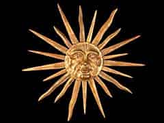 Detail images: Vergoldete Sonnenscheibe mit Strahlen