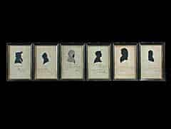 Detail images: Satz von sechs Silhouetten-Portraits
