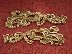 Detailabbildung: Paar geschnitzte und vergoldete Barock-Dekorationen