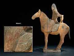 Detailabbildung: Tang-Pferd mit Reiter und Eule