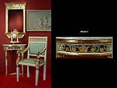 Detail images: Klassizistische Louis XVI-Dielengarnitur