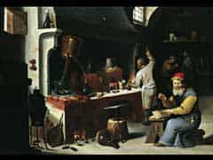 Detailabbildung: Holländischer Maler des 18. Jhdts. in der Art von Teniers / Nachfolge