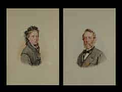 Detailabbildung: Josef Kriehuber 1800 Wien - 1856 Wiener Hofmaler, schuf das Brustportrait der Kaiserin Elisabeth 