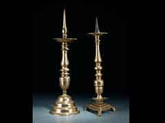 Detailabbildung: Zwei barocke Messing-Kerzenleuchter