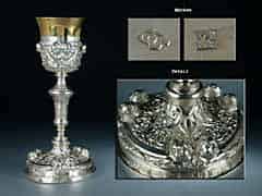 Detail images: Italienischer Meßkelch in Silber