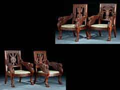 Detailabbildung: Satz von vier Empire-Modell-Sesseln
