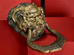 Detail images: Chinesischer Türklopfer in Bronze