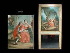 Detail images: Trumeau-Spiegel mit Gemälde des späten Rokoko