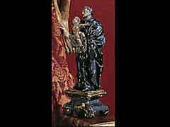 Detailabbildung: Kleine Schnitzfigur des Hl. Antonius von Padua