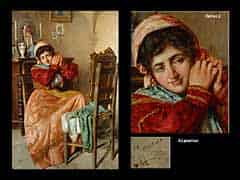 Detail images: Giuseppe Giardiello, neapolitanischer Maler des 19. Jhdts.