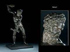 Detailabbildung: Herkulesfigur in Bronze, im Umkreis/Nachfolge von Giovanni da Bologna.