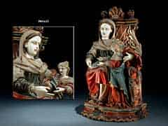 Detail images: Figurengruppe der Mutter Anna mit der kindlichen Maria