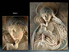 Detailabbildung: Italienisches Madonnenrelief in Terracotta