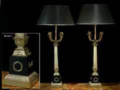 Detailabbildung: Paar Tischlampen im Empire-Stil