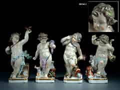 Detailabbildung: Porzellan-Figurengruppe der Vier-Elemente