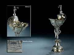 Detailabbildung: Seltener Silber-Muschelpokal um 1665
