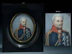 Detail images: Miniaturporträt des Generals Blücher