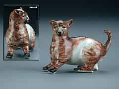 Detail images: Meissener Porzellanfigur einer kleinen Katze