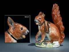 Detailabbildung: Meissener Porzellanfigur eines Eichhörnchens