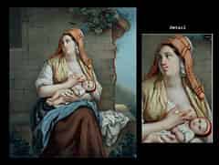Detailabbildung: Jules Collignon Französischer Maler des 19. Jhdts. (Abb. rechts)