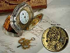 Detail images: Seltene Silberdose mit eingebauter Uhr