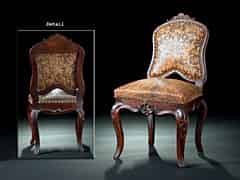 Detailabbildung: Barock-Stuhl mit Lederbezug