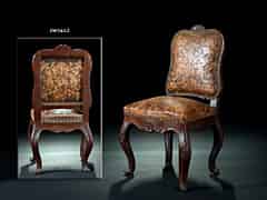 Detail images: Barock-Stuhl mit Lederbezug