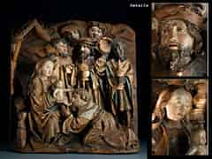Detail images: Gotisches Relief der Anbetung der Heiligen Könige