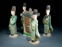 Detail images: Seltene Sänften-Träger, mit Sänfte der Ming-Dynastie