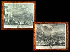 Detail images: Paar Kupferstiche des 18. Jahrhunderts