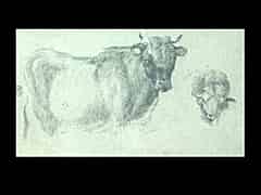 Detail images: Studie einer Kuh und eines Schafes