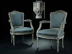 Detail images: Paar Sessel des 18. Jahrhunderts