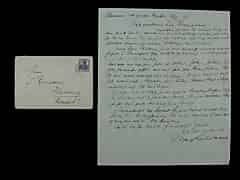 Detailabbildung: BRIEF VON MAX LIEBERMANN MIT UMSCHLAG UND MARKE VOM 17.5.1919 