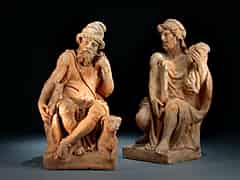 Detailabbildung: Terracotta-Figuren der Propheten Amos und Balaam