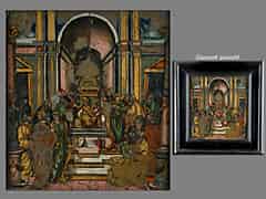Detailabbildung: Bedeutendes und frühes Hinterglasbild aus Hall in Tirol um 1580