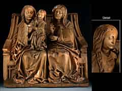 Detail images: Seltene Darstellung des Marien-Thrones mit Mutter Anna, Maria und Maria Salome