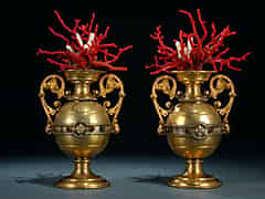 Detail images: Paar Korallen-Vasen