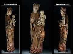 Detail images: Selten feine gotische Madonna mit dem Kind