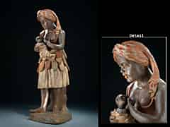 Detail images: Terracotta-Figur einer Negerin mit Kind
